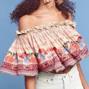 ANTHROPOLOGIE VILLA MIDI TOP BLOUSE